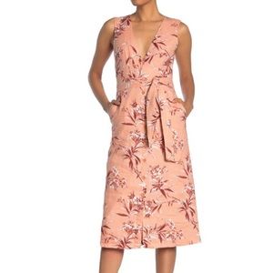 Joie Ethelda Floral Linen Midi Dress